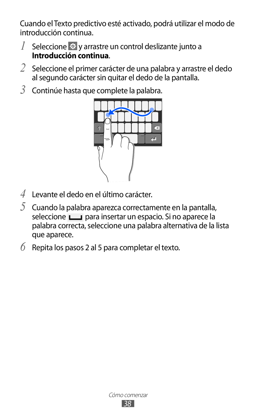 Samsung GT-S7230RIEFOP, GT-S7230DWEXEC, GT-S7230TAEFOP, GT-S7230TAAATL, GT-S7230MKEAMN, GT-S7230MKEXEC manual Cómo comenzar 