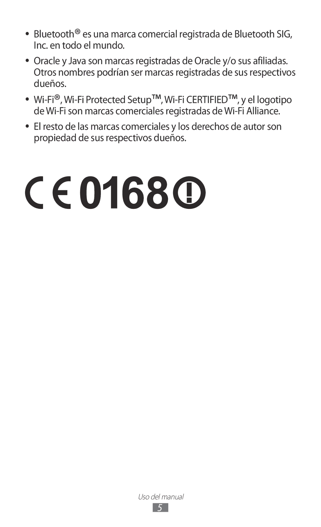 Samsung GT-S7230TAEXEC, GT-S7230DWEXEC, GT-S7230TAEFOP, GT-S7230TAAATL, GT-S7230MKEAMN, GT-S7230MKEXEC Uso del manual 