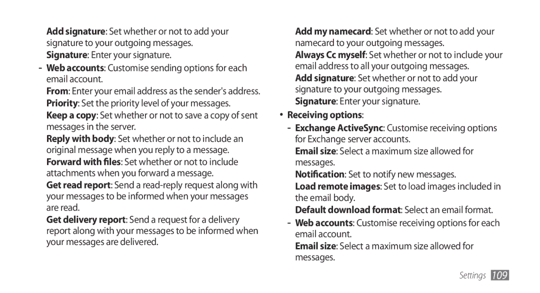 Samsung GT-S7230GREEUR, GT-S7230TAEVD2, GT-S7230TAEDTO, GT-S7230MKEVIA From Enter your email address as the senders address 