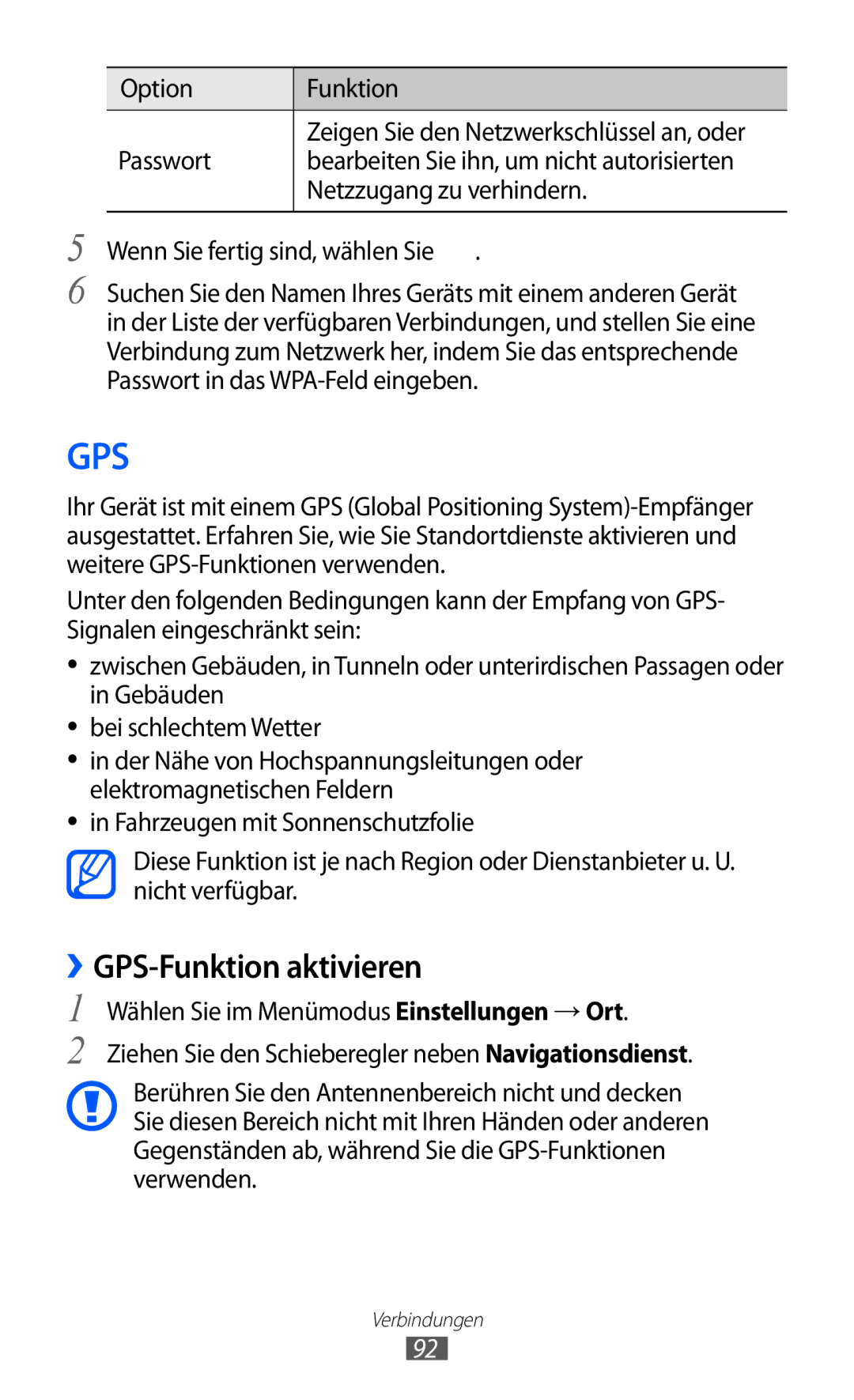 Samsung GT-S7230DWEVD2, GT-S7230TAEVD2, GT-S7230TAEDTO, GT-S7230MKEVIA, GT-S7230TAEDBT manual Gps, ››GPS-Funktion aktivieren 