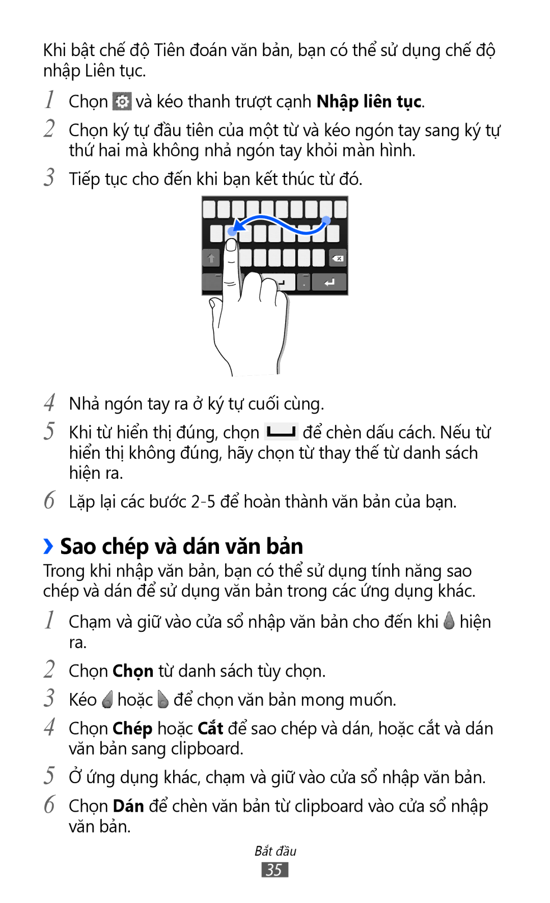 Samsung GT-S7250MSDXXV, GT-S7250MSDXEV manual ››Sao chép và dán văn bản 