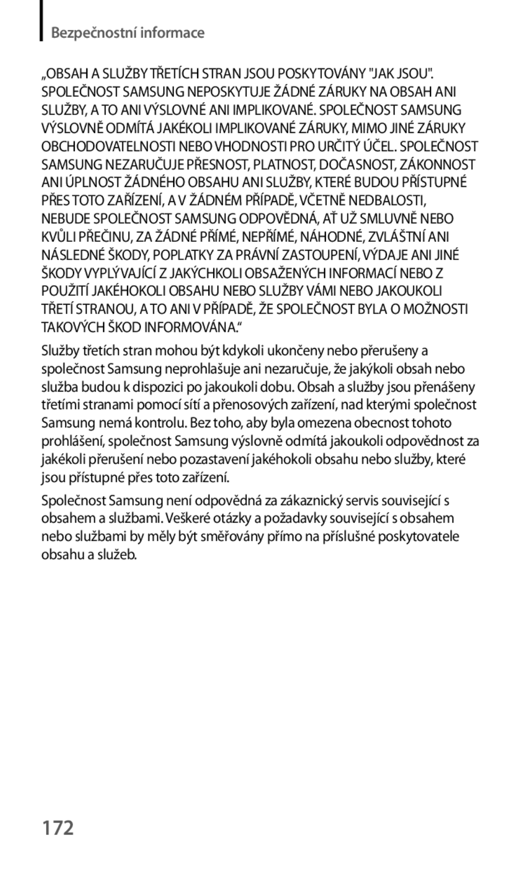 Samsung GT-S7275UWNXEO, GT-S7275HKNDBT, GT-S7275HKNTPL, GT-S7275HKNPLS, GT-S7275UWNAUT, GT-S7275HKNATO, GT-S7275HKNXEO manual 172 