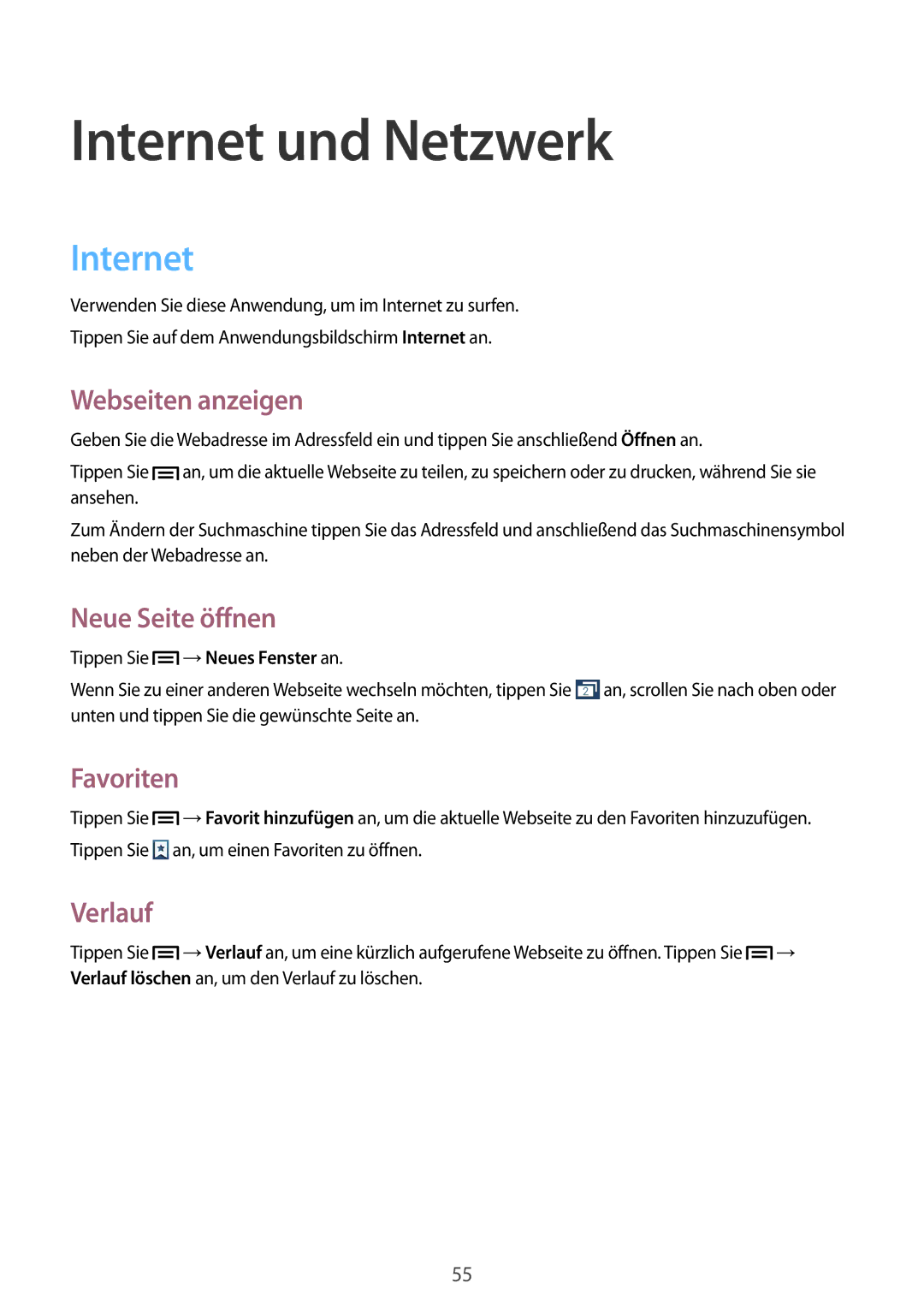 Samsung GT-S7275UWNOPT, GT-S7275HKNVIA, GT-S7275HKADBT, GT-S7275HKNDBT, GT-S7275HKNTPH, GT-S7275HKNOPT Internet und Netzwerk 