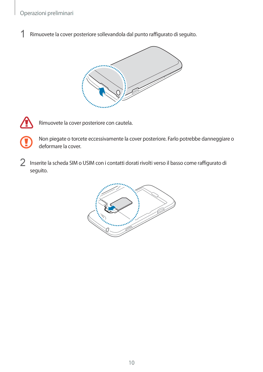 Samsung GT-S7275HKNTIM, GT-S7275UWNPLS, GT-S7275UWNTIM manual Operazioni preliminari 