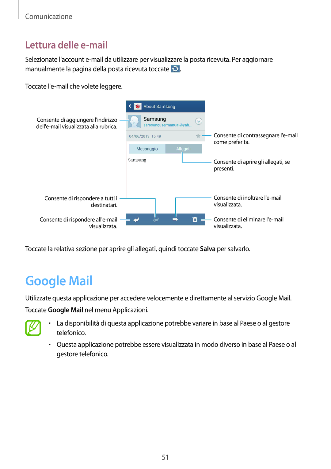 Samsung GT-S7275UWNPLS, GT-S7275HKNTIM, GT-S7275UWNTIM manual Google Mail, Lettura delle e-mail 