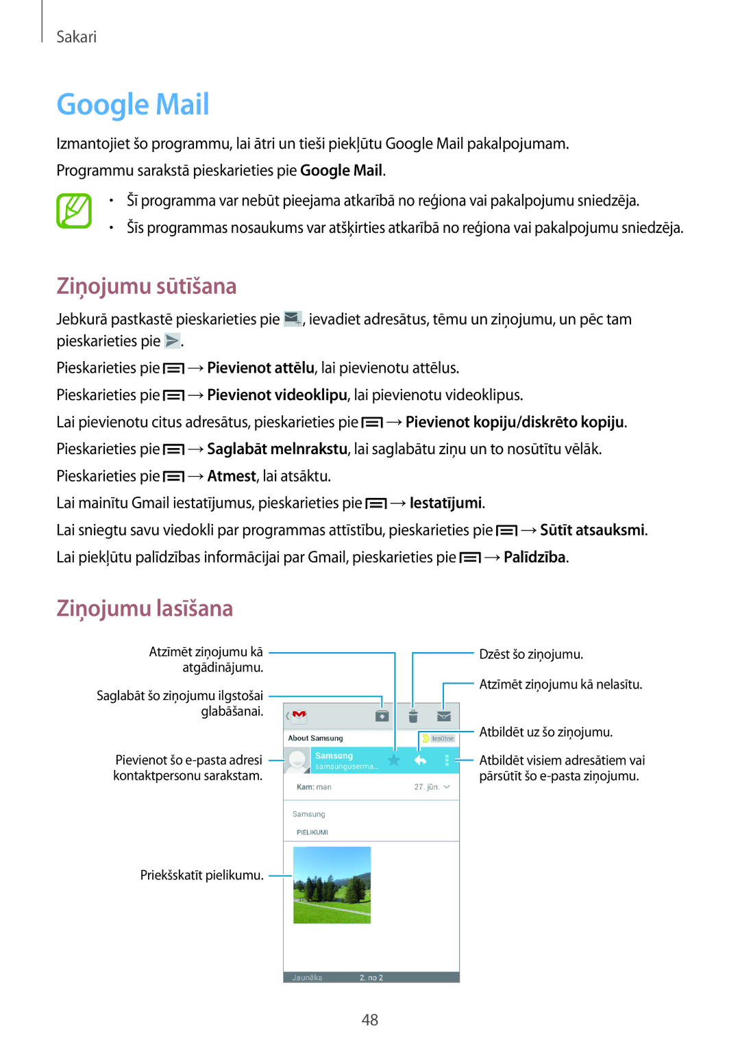 Samsung GT-S7390RWASEB, GT-S7390MKASEB manual Google Mail, Pieskarieties pie →Atmest, lai atsāktu, →Iestatījumi, →Palīdzība 