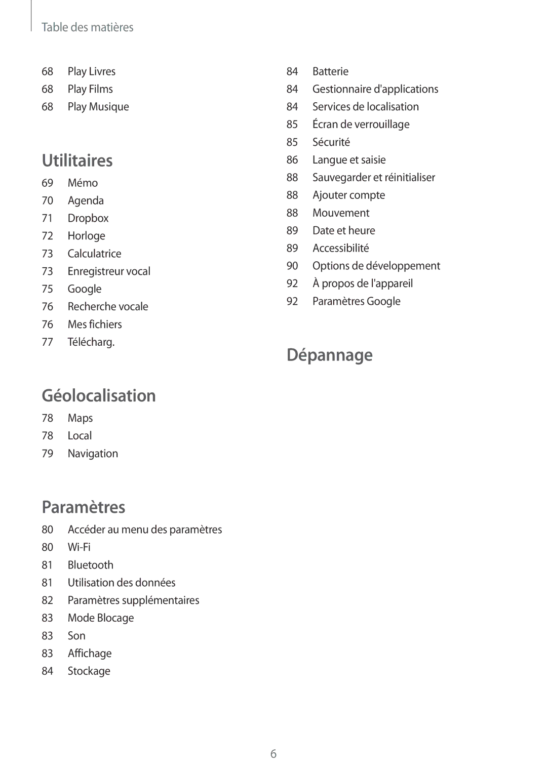 Samsung GT-S7390MRZXEF, GT-S7390RWAXEF, GT-S7390WRAXEF, GT-S7390MKAXEF manual Géolocalisation 