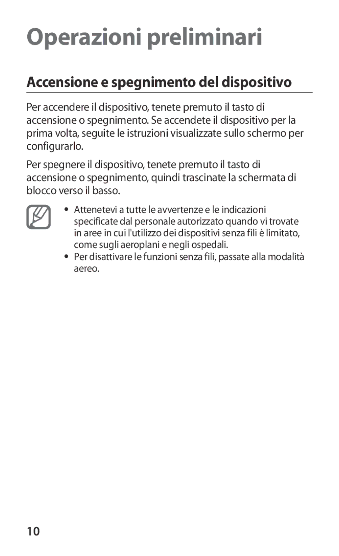 Samsung GT-S7530EAETIM, GT-S7530EAEITV manual Operazioni preliminari 