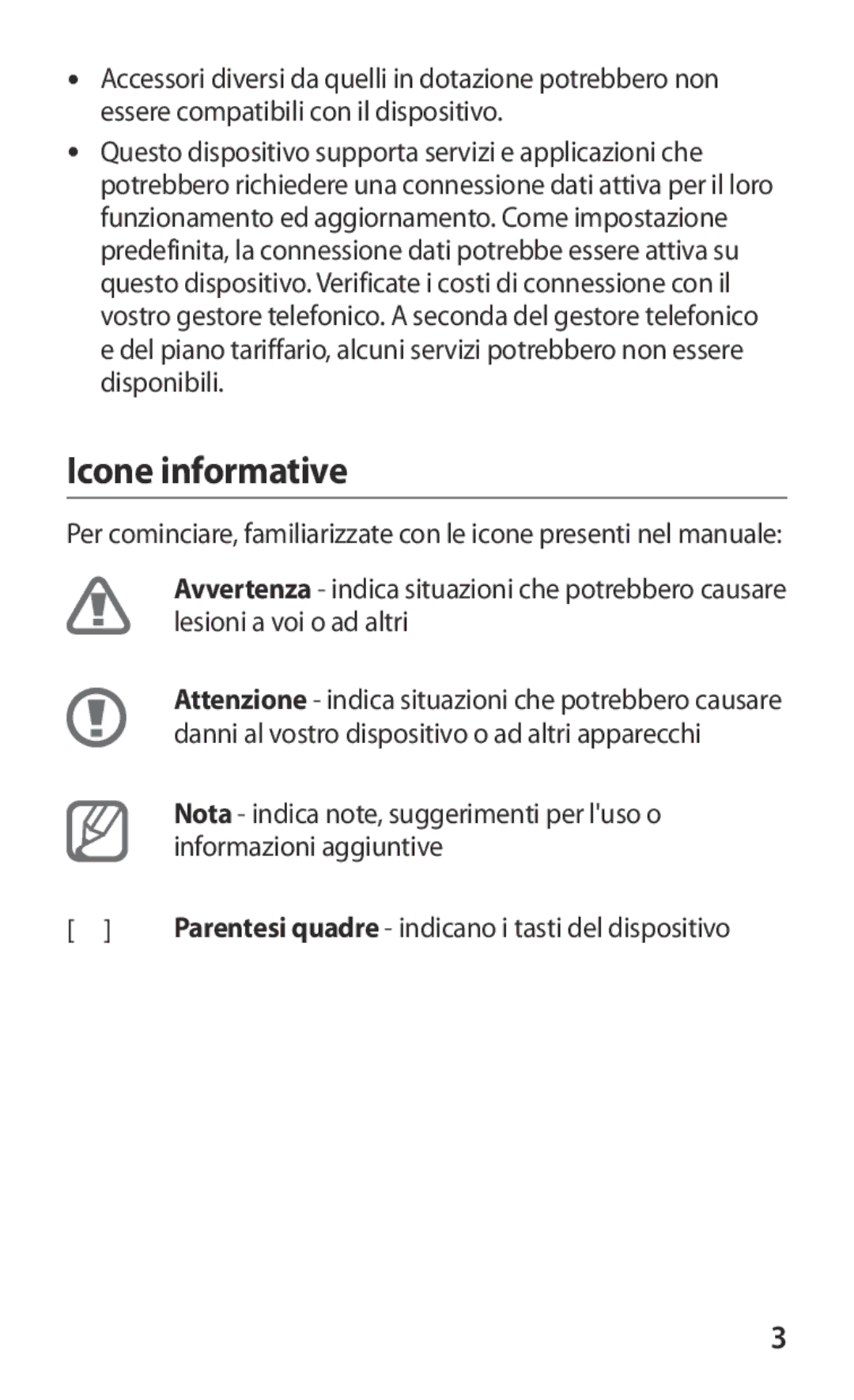 Samsung GT-S7530EAEITV, GT-S7530EAETIM manual Icone informative 