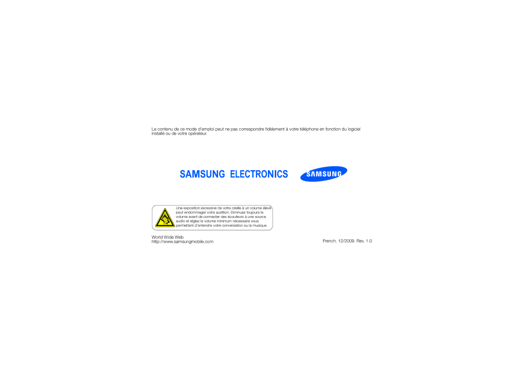 Samsung GT-S7550EBAORC, GT-S7550EBASFR, GT-S7550EBAXEF manual World Wide Web 