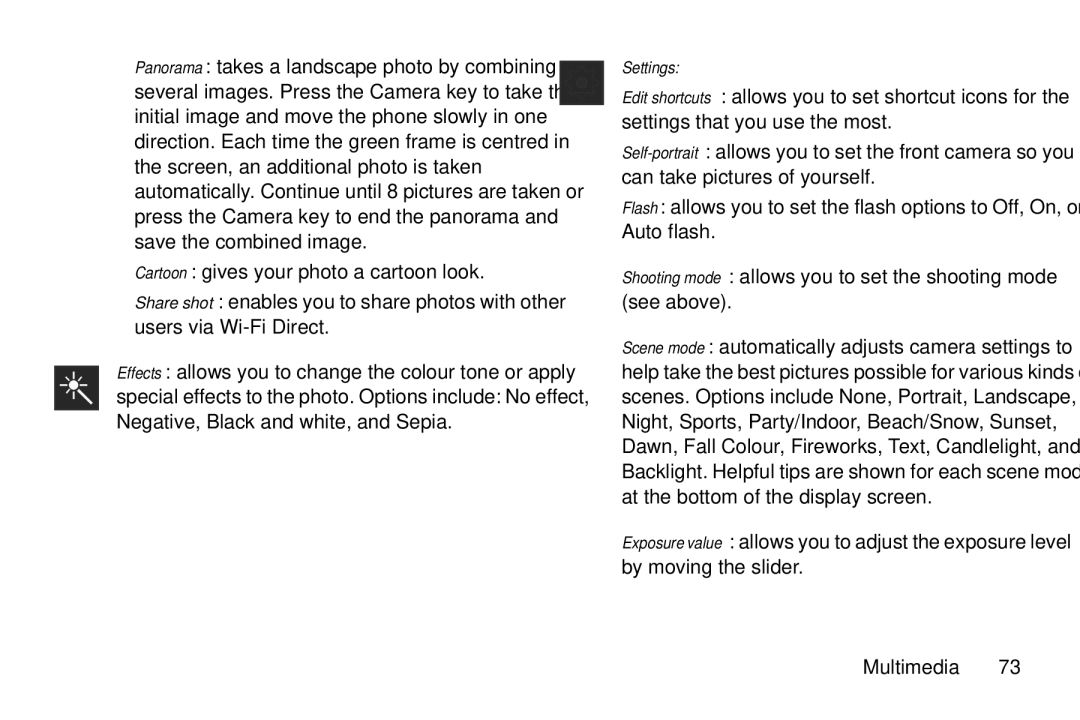 Samsung GT-S7560M user manual Settings 