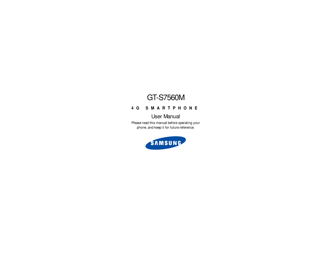 Samsung GT-S7560M user manual 