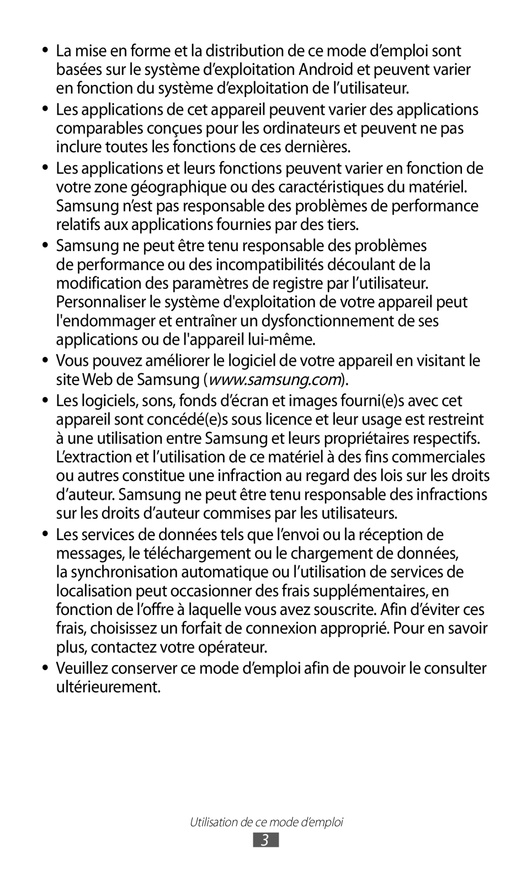 Samsung GT-S7560ZKAFTM, GT-S7560ZKALPM, GT-S7560UWABOG, GT-S7560UWASFR, GT-S7560UWAXEF manual Utilisation de ce mode d’emploi 