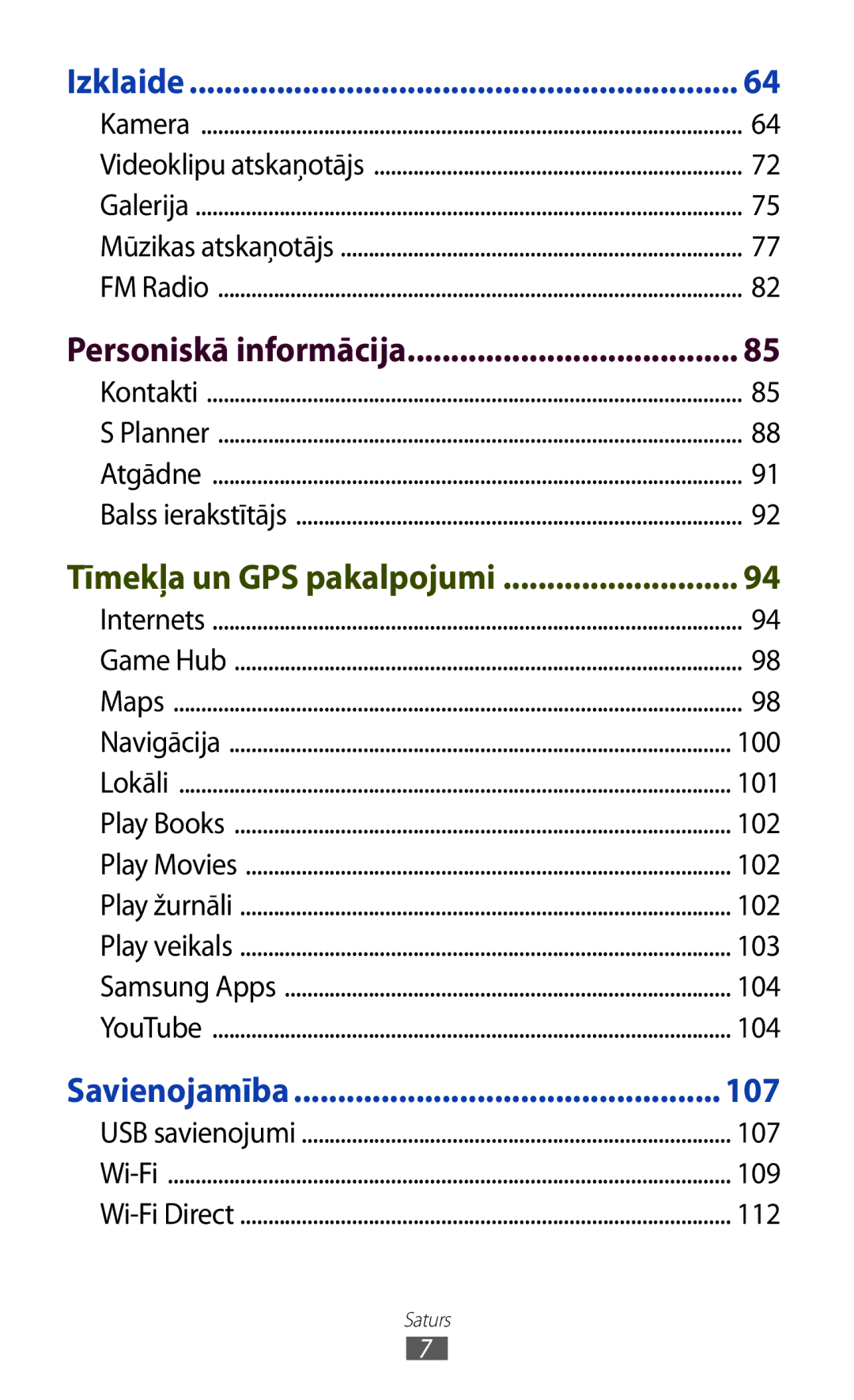 Samsung GT-S7560UWASEB, GT-S7560ZKASEB manual Personiskā informācija 