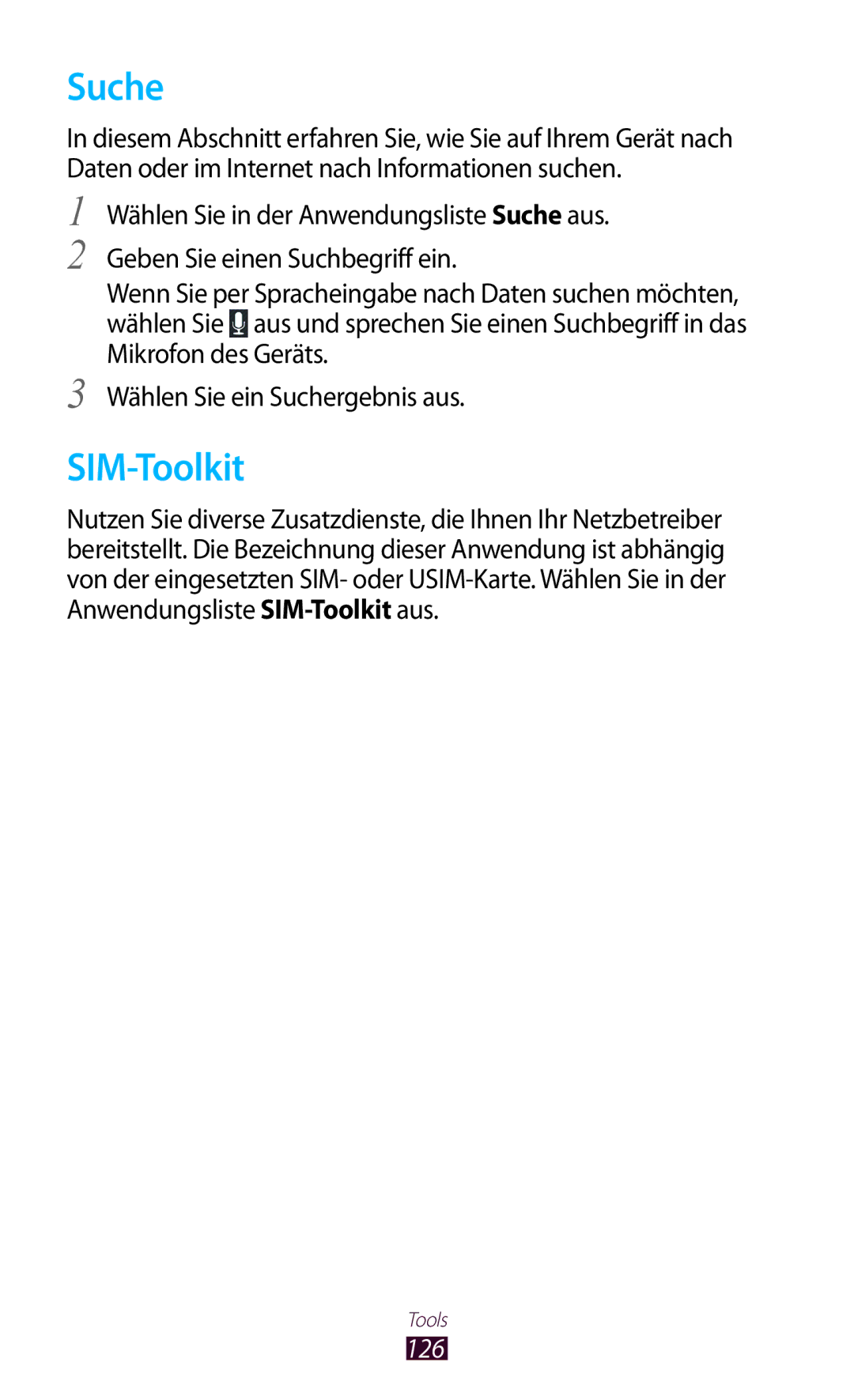 Samsung GT-S7560ZKADBT, GT-S7560ZKAVDR, GT-S7560ZKAPRT, GT-S7560UWAWIN, GT-S7560UWAVDR, GT-S7560UWAPRT Suche, SIM-Toolkit, 126 