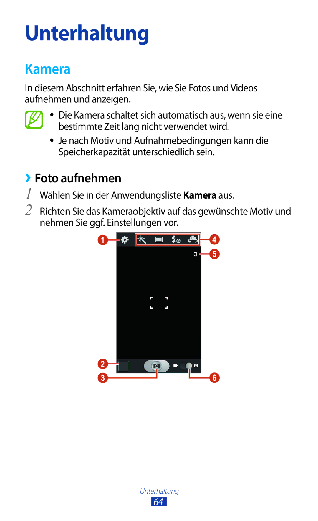 Samsung GT-S7560UWAPRT, GT-S7560ZKAVDR, GT-S7560ZKAPRT, GT-S7560UWAWIN, GT-S7560UWAVDR manual Kamera, ››Foto aufnehmen 