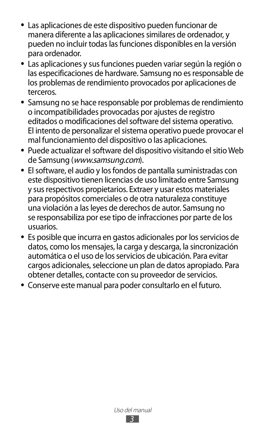 Samsung GT-S7560ZKASEB, GT-S7560ZKAXEO, GT-S7560UWATIM Conserve este manual para poder consultarlo en el futuro 