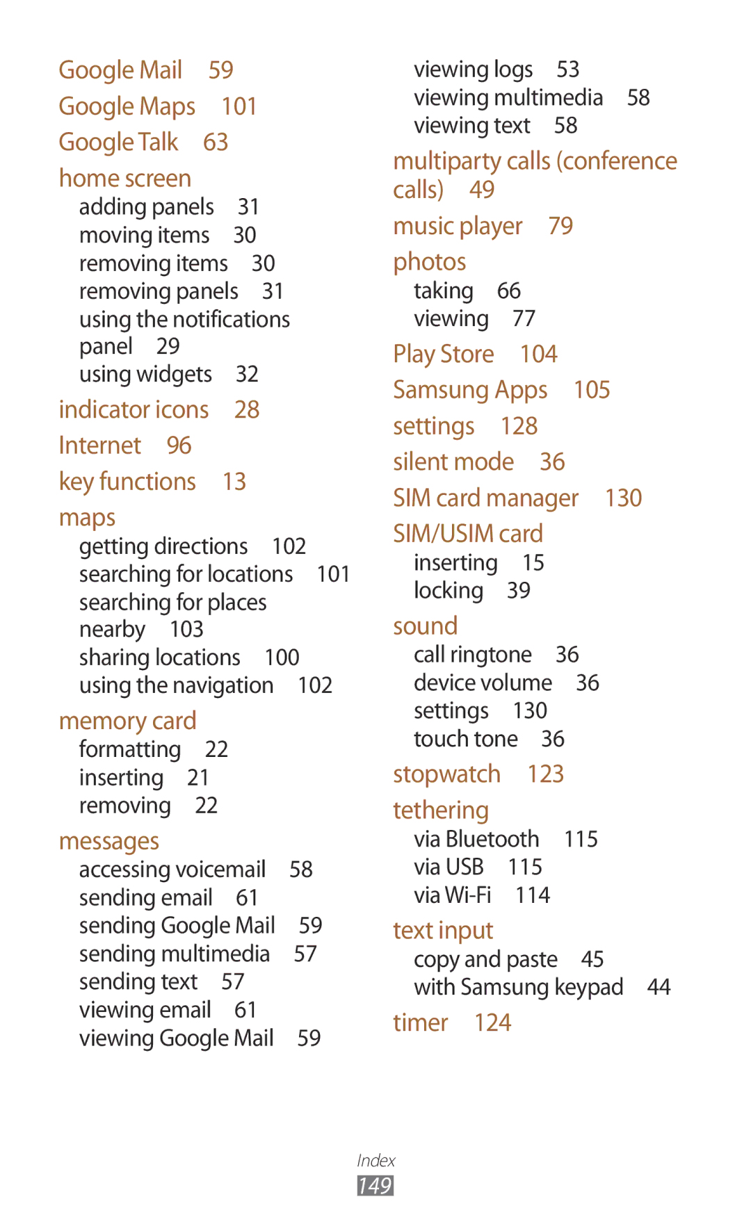 Samsung GT-S7562 user manual Memory card 