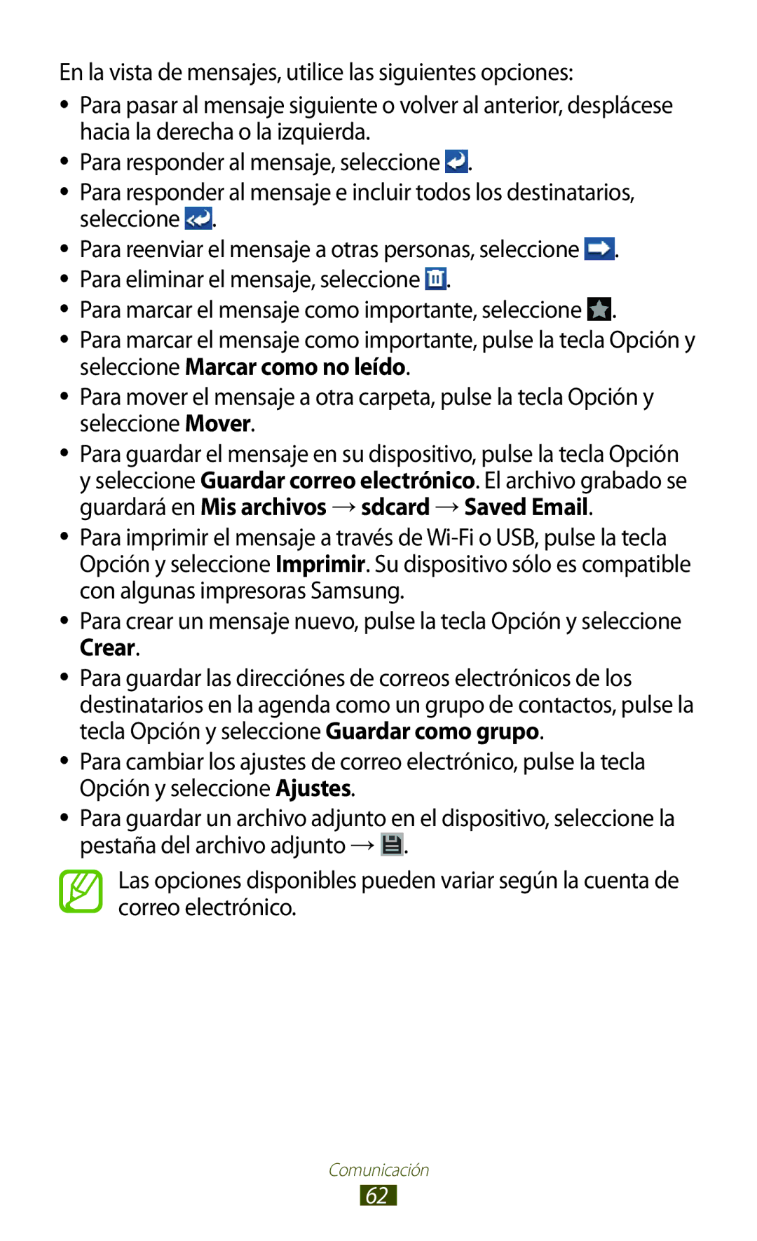 Samsung GT-S7562CWZCOA, GT-S7562ZKAOPT, GT-S7562UWADBT, GT-S7562ZKADBT, GT-S7562UWATPH, GT-S7562ZKATPH manual Comunicación 