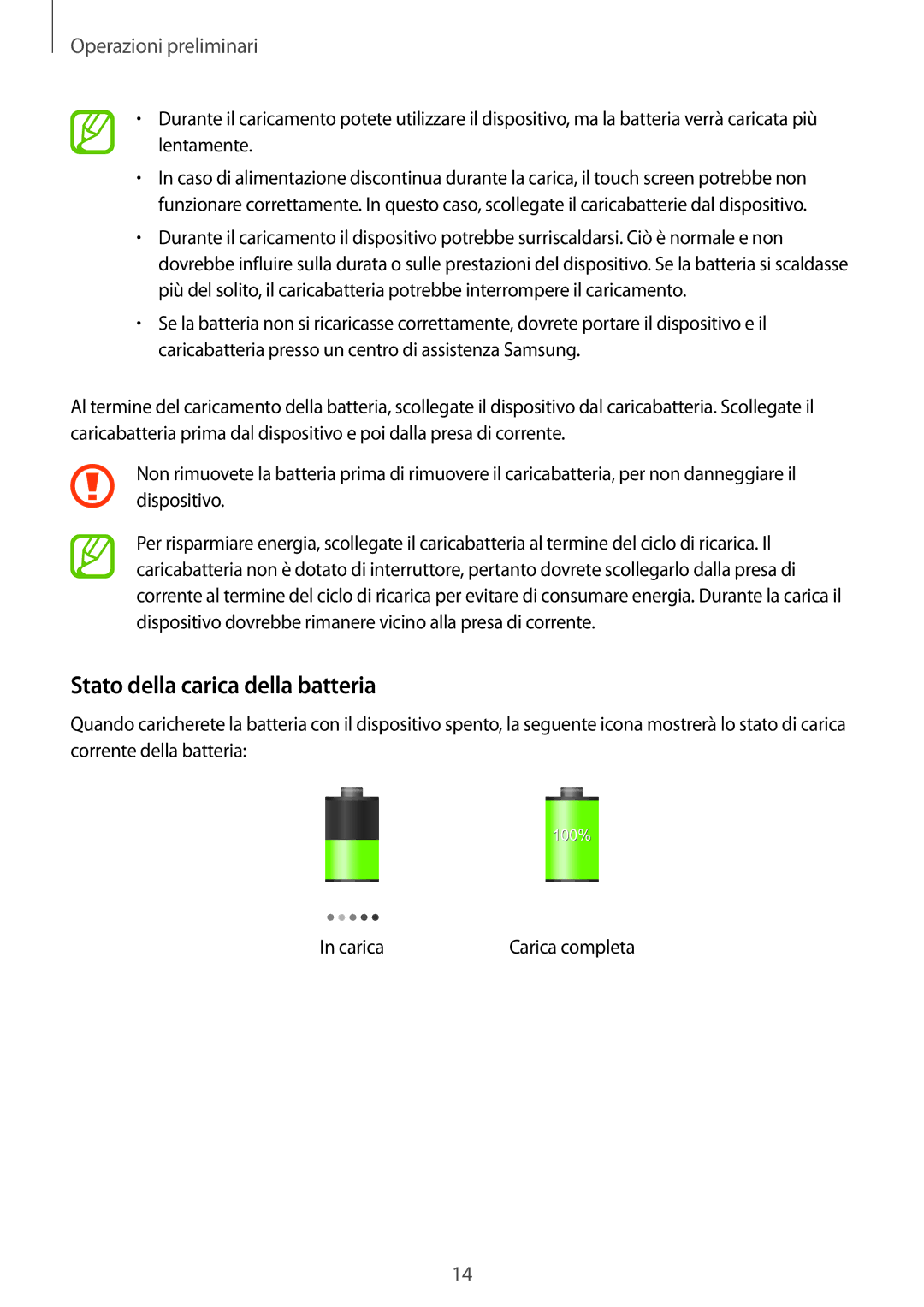 Samsung GT-S7710TAAXEO, GT-S7710KRAITV, GT-S7710TAAITV, GT-S7710TAAPRT, GT-S7710TAAPLS manual Stato della carica della batteria 