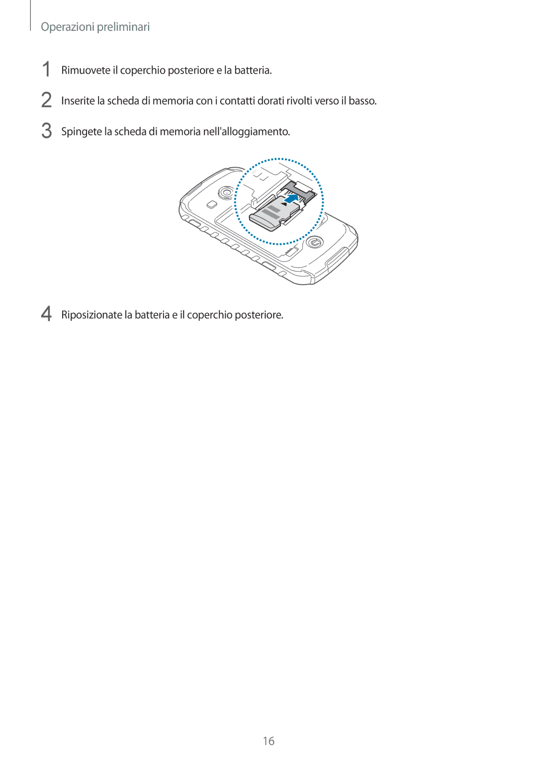 Samsung GT-S7710TAAPLS, GT-S7710KRAITV, GT-S7710TAAITV, GT-S7710TAAXEO, GT-S7710TAAPRT, GT-S7710TAATIM Operazioni preliminari 