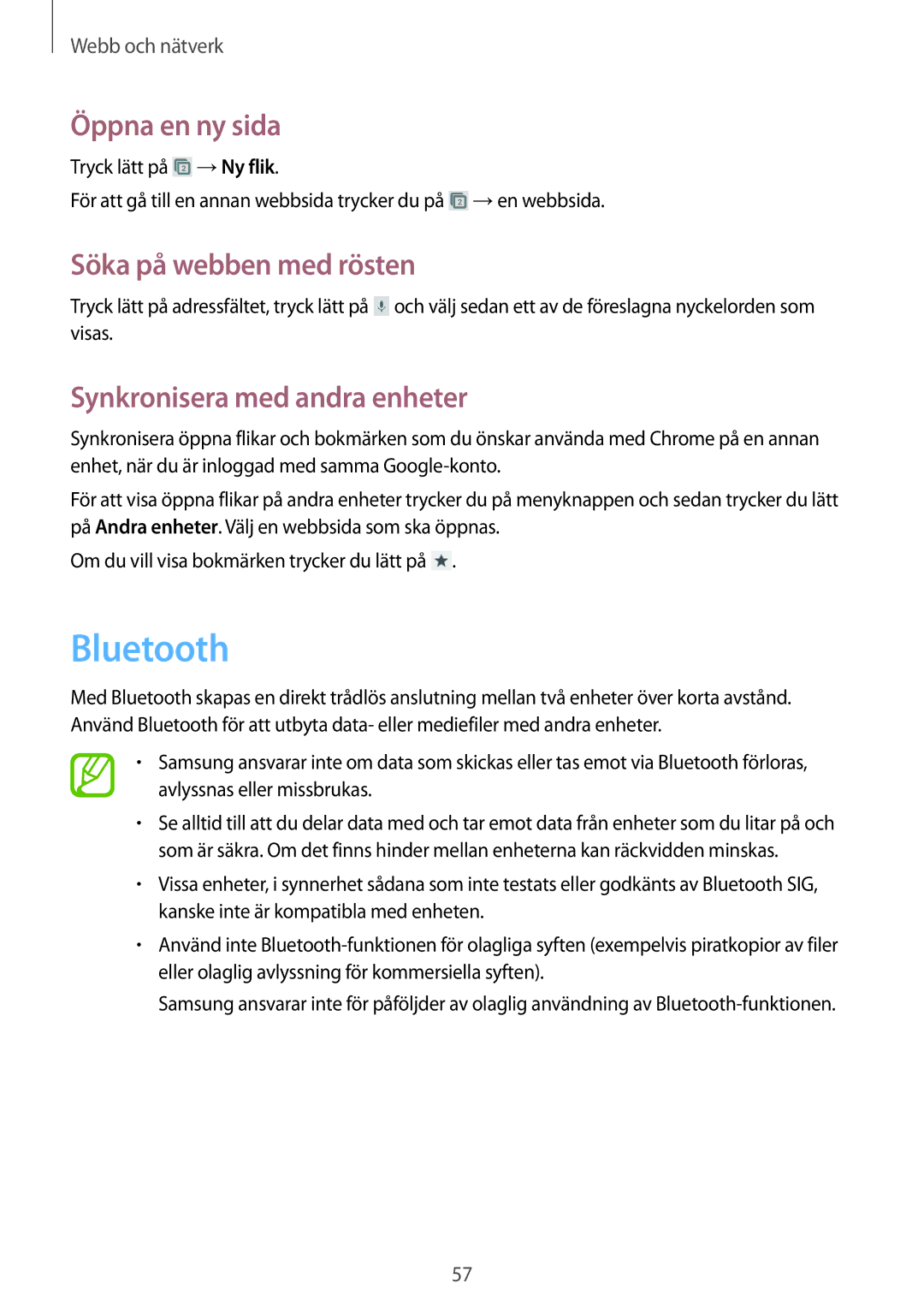 Samsung GT-S7710TAANEE, GT-S7710KRATEN, GT-S7710TAATEN, GT-S7710TAANDN manual Bluetooth, Synkronisera med andra enheter 