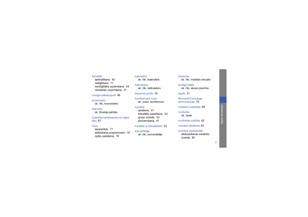 Samsung GT-S8000KKASEB manual Fotoattēli apskatīšana, 42 rediģēšana 