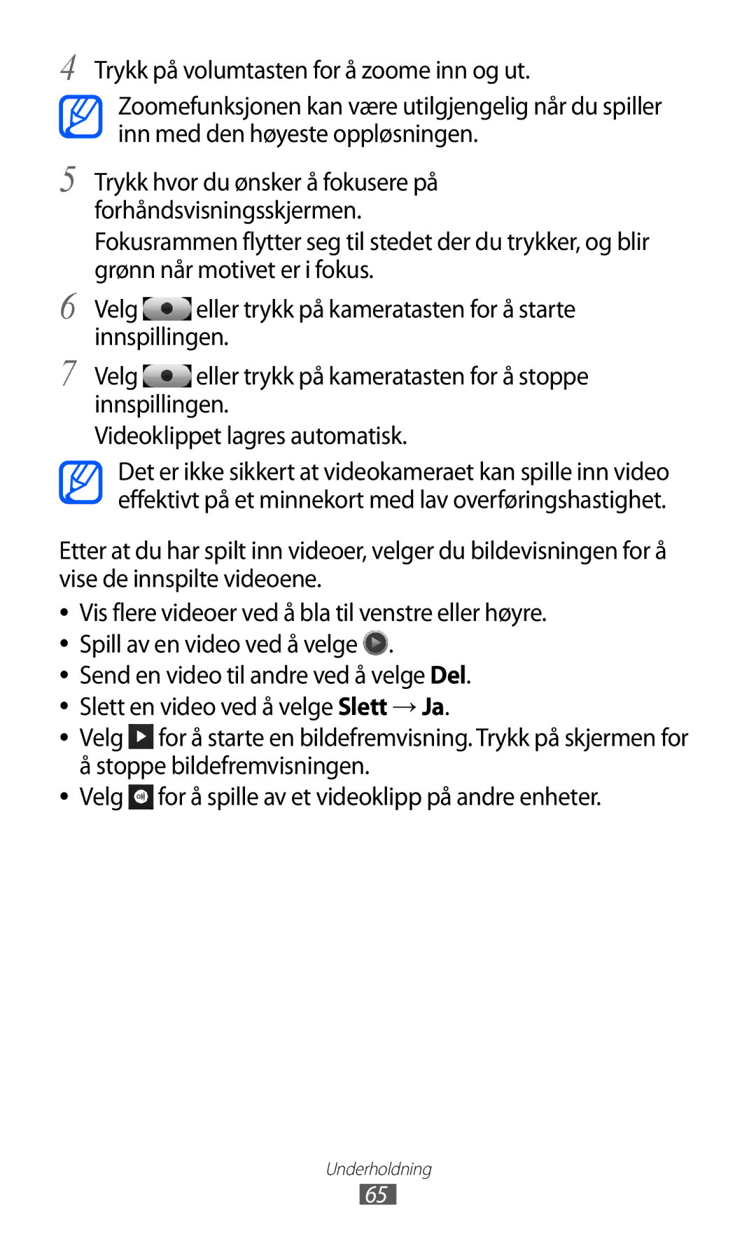 Samsung GT-S8500BAAXEE, GT-S8500BAANEE, GT-S8500BAATDC, GT-S8500ISAXEE Velg for å spille av et videoklipp på andre enheter 