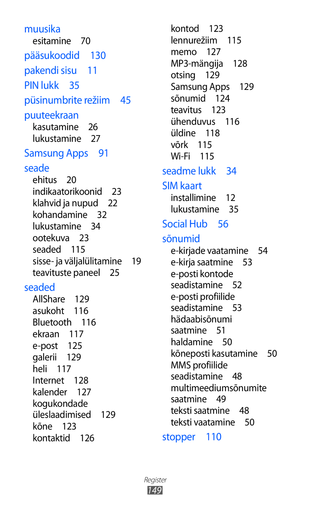 Samsung GT-S8500BAASEB manual Muusika 