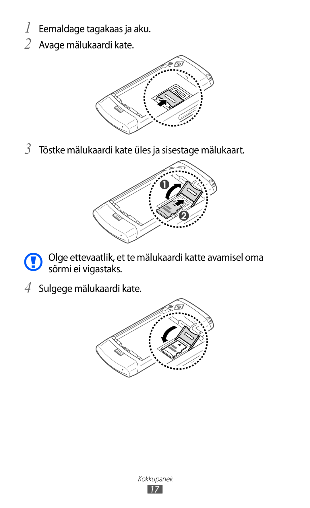 Samsung GT-S8500BAASEB manual Kokkupanek 