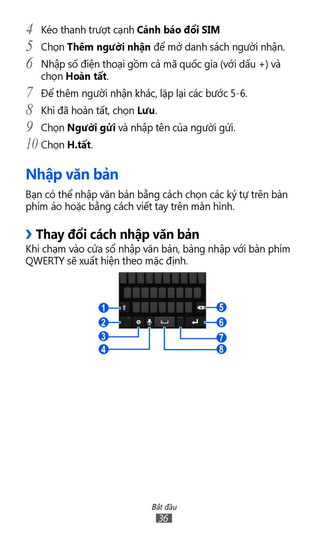 Samsung GT-S8500ISAXEV, GT-S8500HKAXEV, GT-S8500LRAXEV, GT-S8500HKAXXV manual Nhập văn bản, ››Thay đổi cách nhập văn bản 