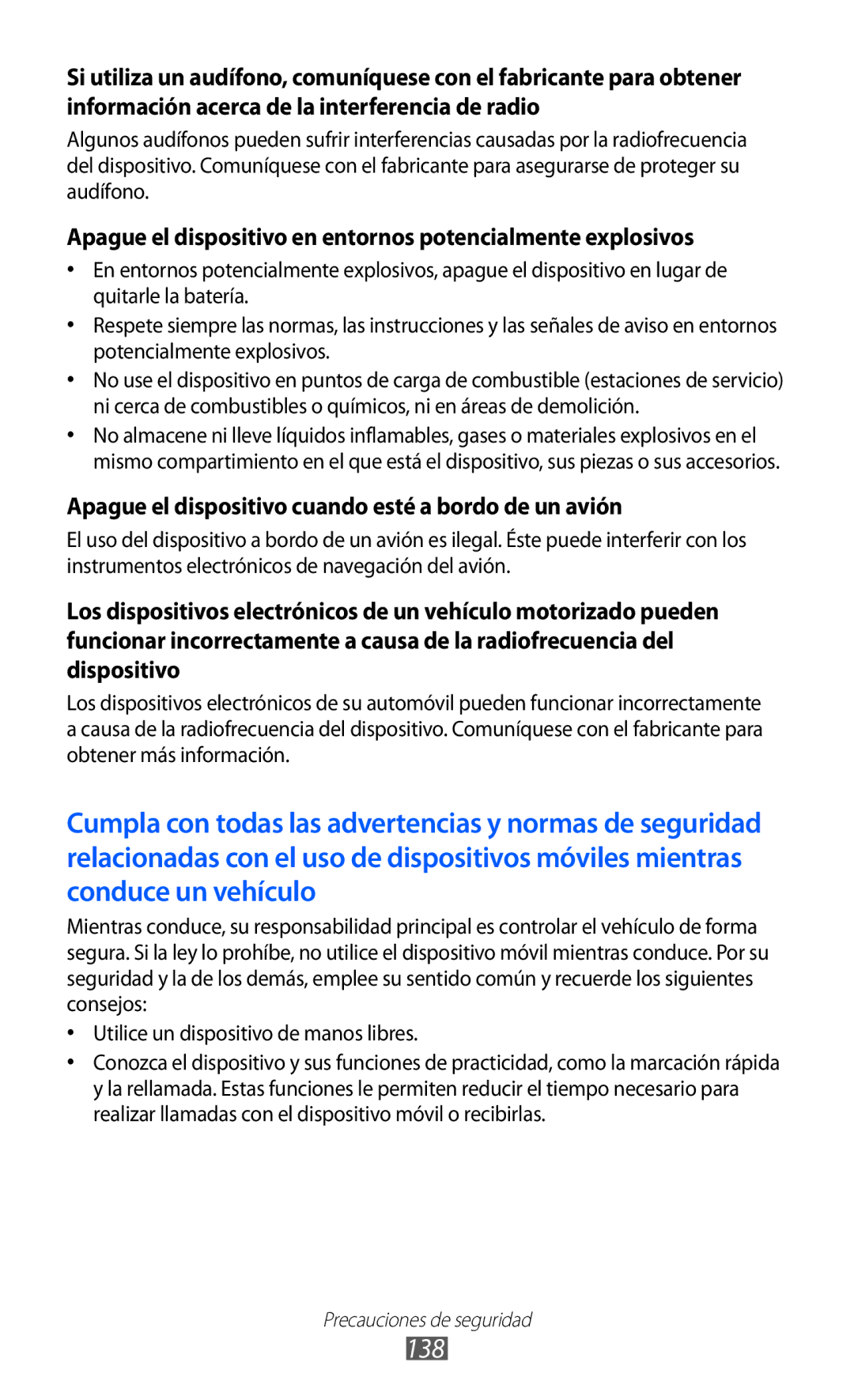 Samsung GT-S8500ISAXEC, GT-S8500PDAFOP, GT-S8500BAAYOG 138, Apague el dispositivo en entornos potencialmente explosivos 