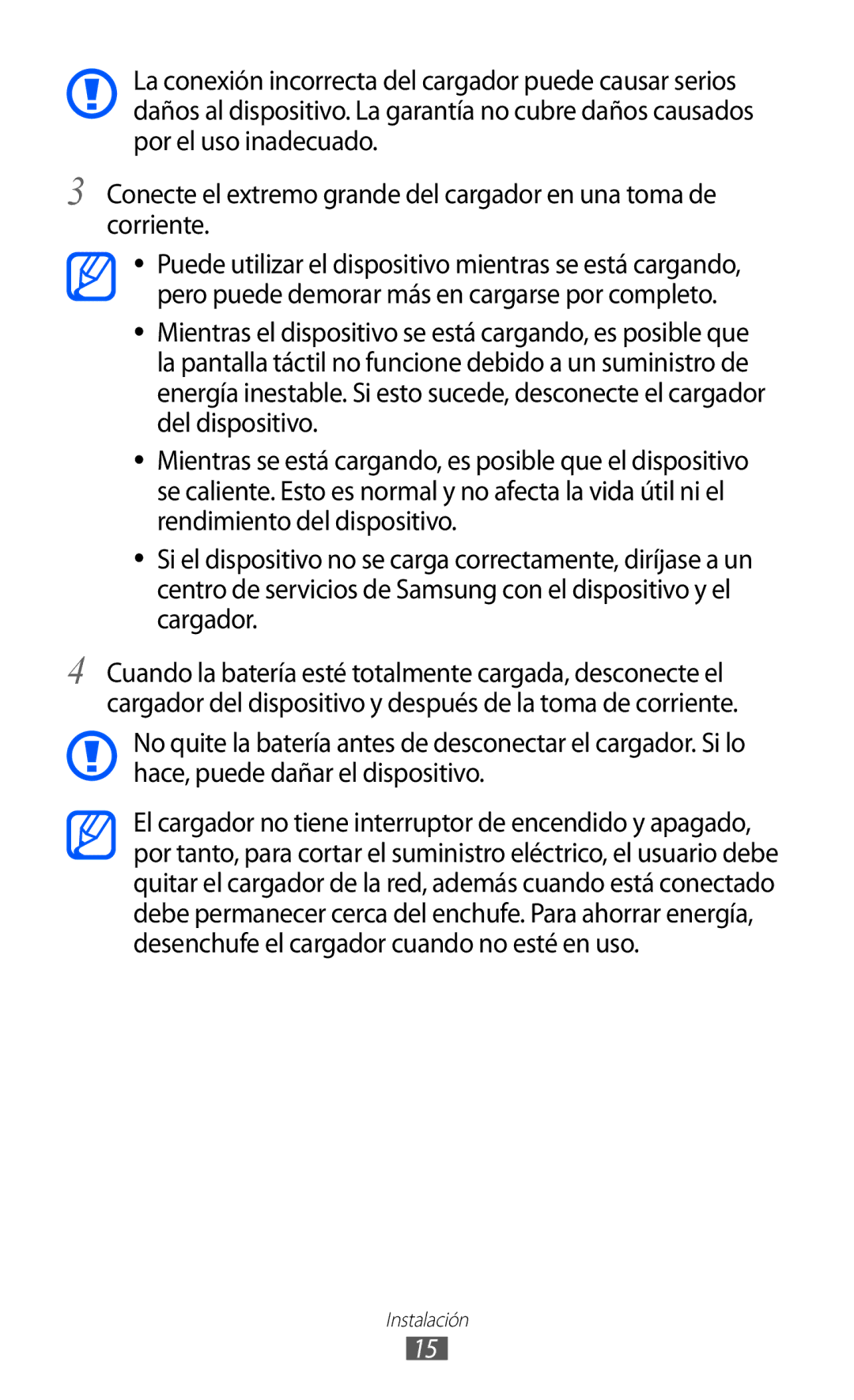 Samsung GT-S8500BAAATL, GT-S8500PDAFOP, GT-S8500BAAYOG, GT-S8500BAATEE, GT-S8500PDAXEC, GT-S8500LIAATL manual Instalación 