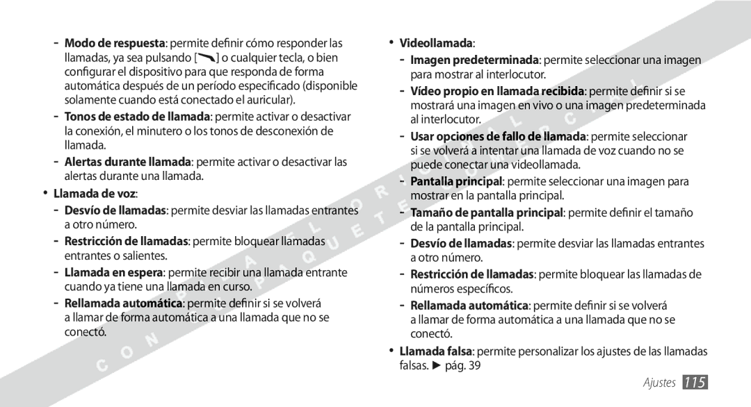 Samsung GT-S8530BAAAMN, GT-S8530BAAFOP, GT-S8530BAAATL, GT-S8530BAAYOG, GT-S8530BAAXEC manual Videollamada 