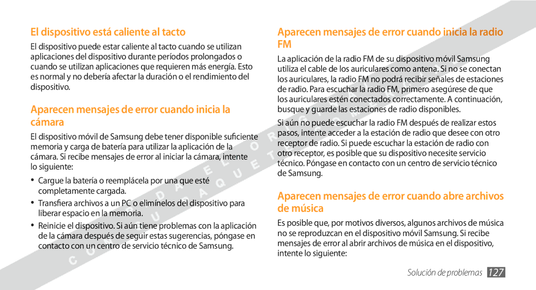 Samsung GT-S8530BAAATL, GT-S8530BAAAMN, GT-S8530BAAFOP, GT-S8530BAAYOG, GT-S8530BAAXEC El dispositivo está caliente al tacto 