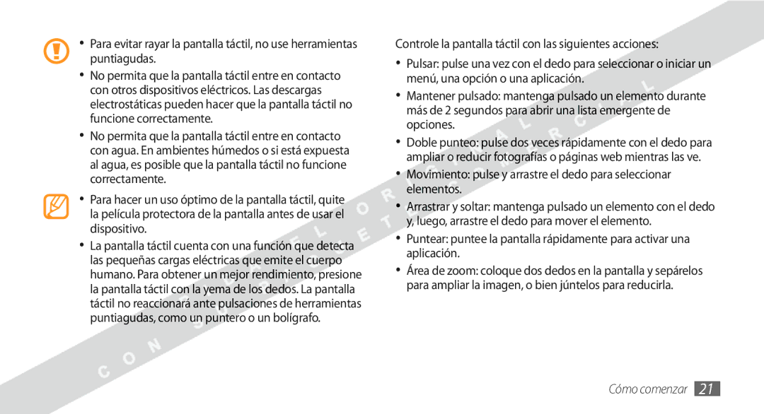 Samsung GT-S8530BAAFOP, GT-S8530BAAAMN, GT-S8530BAAATL, GT-S8530BAAYOG, GT-S8530BAAXEC manual Cómo comenzar 