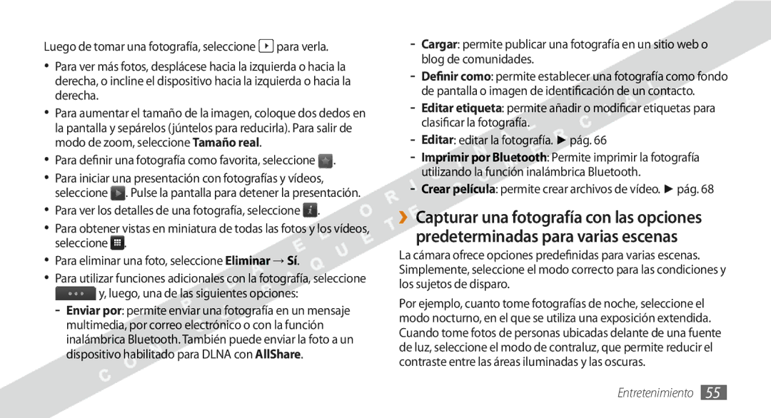 Samsung GT-S8530BAAAMN, GT-S8530BAAFOP, GT-S8530BAAATL, GT-S8530BAAYOG, GT-S8530BAAXEC manual Entretenimiento 