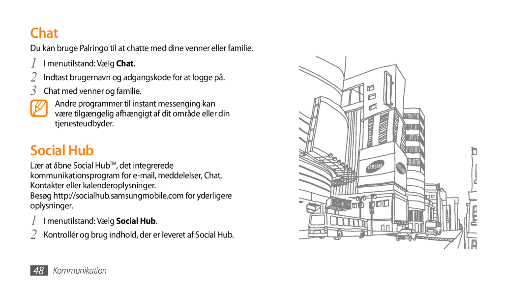 Samsung GT-S8530BAANEE, GT-S8530HKANEE, GT-S8530ISANEE, GT-S8530LIANEE manual Chat, Social Hub 