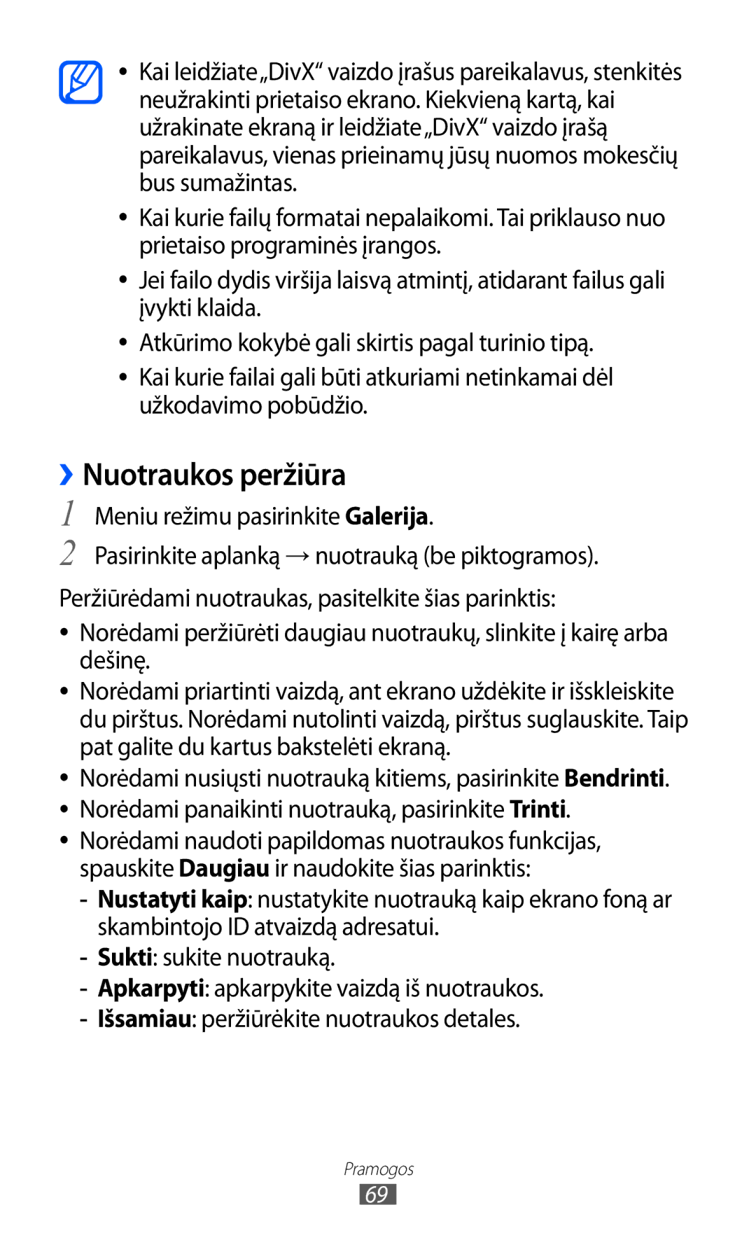 Samsung GT-S8530BAASEB manual ››Nuotraukos peržiūra 