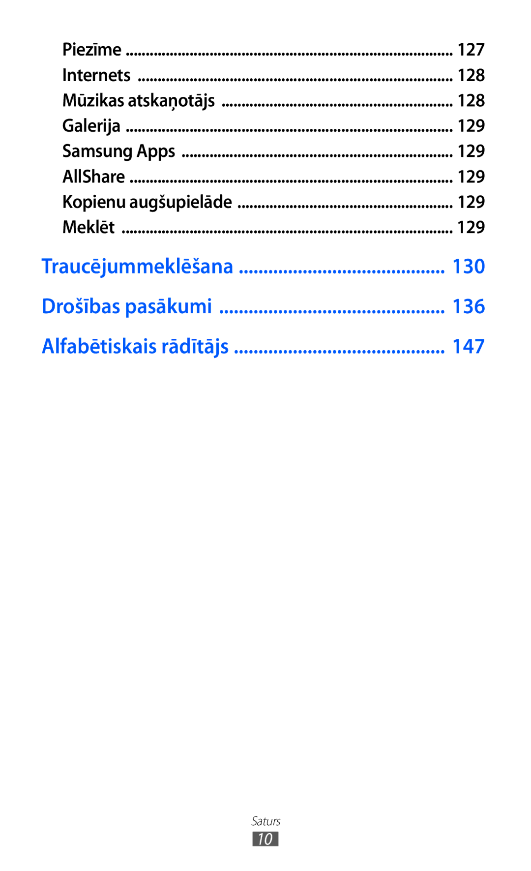 Samsung GT-S8530BAASEB manual 128, 129 