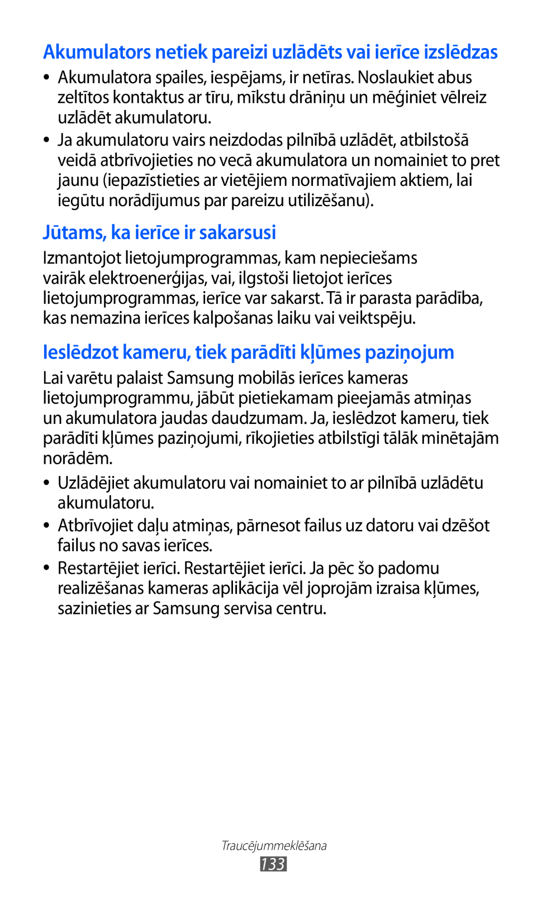 Samsung GT-S8530BAASEB manual Jūtams, ka ierīce ir sakarsusi 