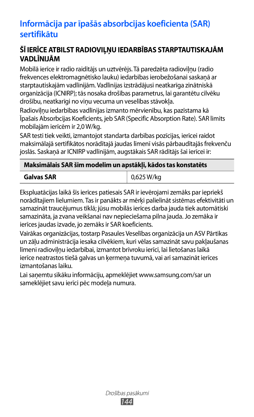 Samsung GT-S8530BAASEB manual 144 