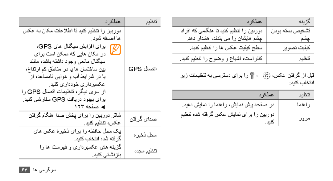 Samsung GT-S8530ISAKSA, GT-S8530BAASKZ, GT-S8530BAATMC, GT-S8530LIAAFR, GT-S8530LIAPAK, GT-S8530BAAEGY manual 63 سرگرمی ها 