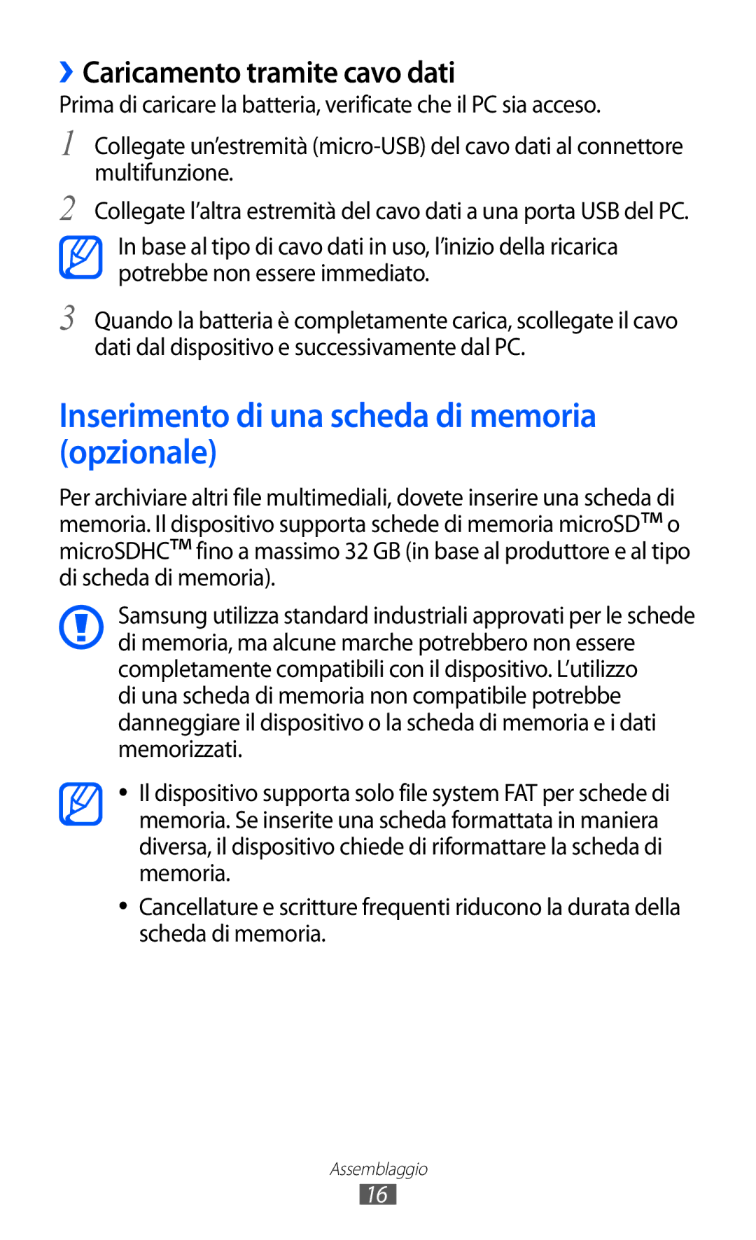 Samsung GT-S8600HKATIM, GT-S8600HKAITV Inserimento di una scheda di memoria opzionale, ››Caricamento tramite cavo dati 