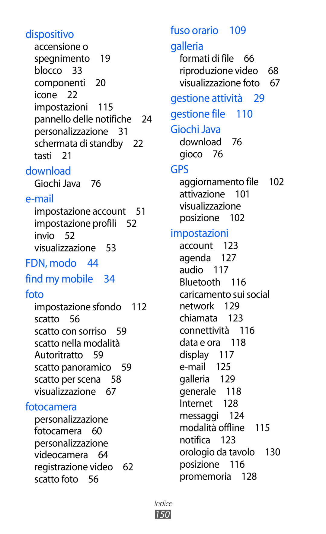 Samsung GT-S8600HKATIM, GT-S8600HKAITV, GT-S8600WSAITV manual 150 