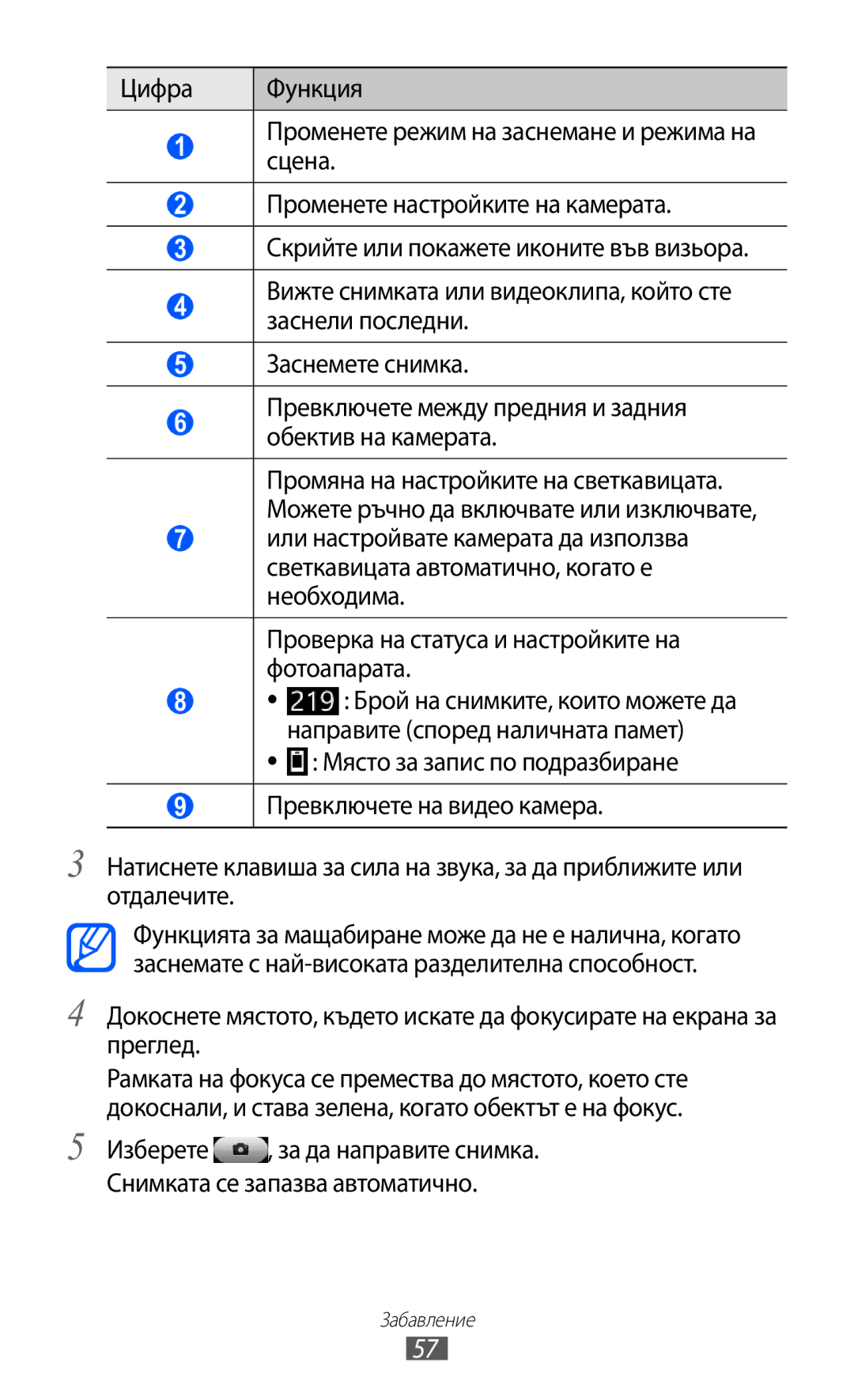 Samsung GT-S8600HKAMTL manual Направите според наличната памет, Място за запис по подразбиране 