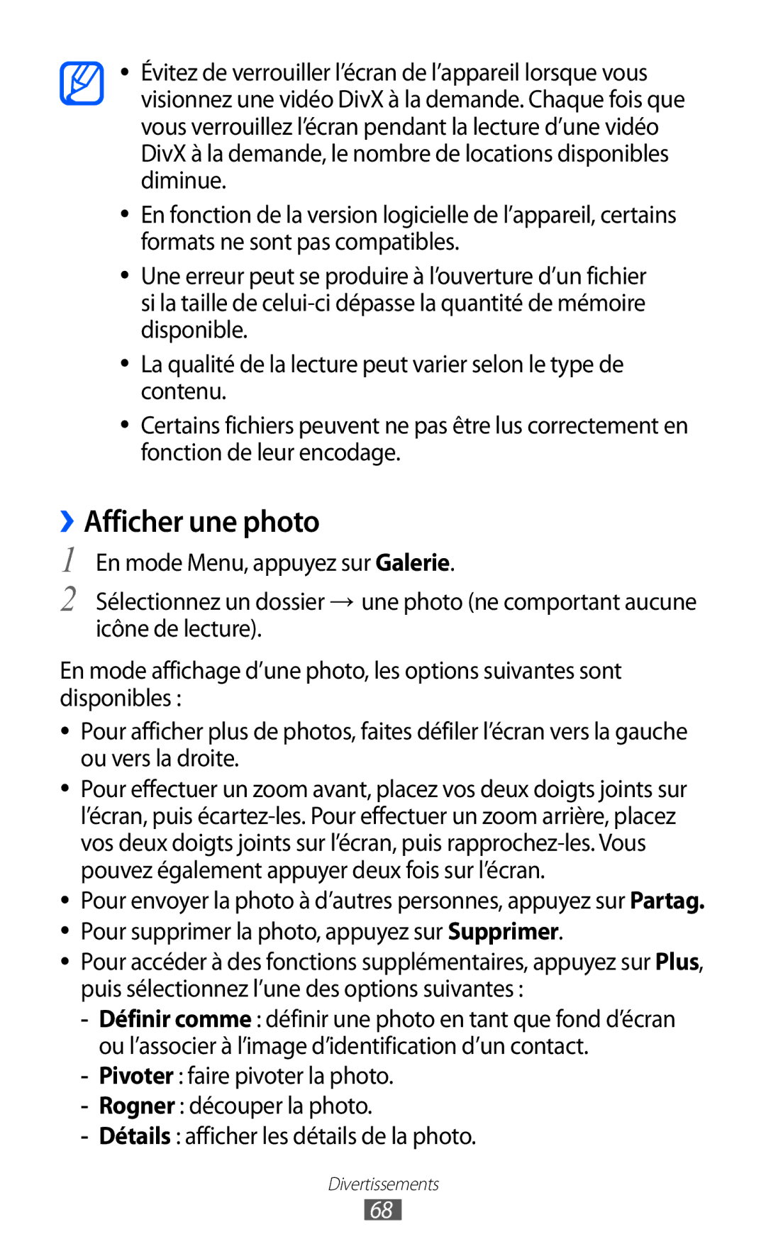 Samsung GT-S8600HKAMTL manual ››Afficher une photo 