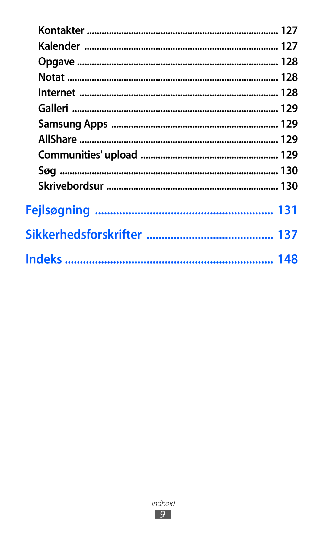 Samsung GT-S8600HKANEE manual 127, 128, 129, 130 