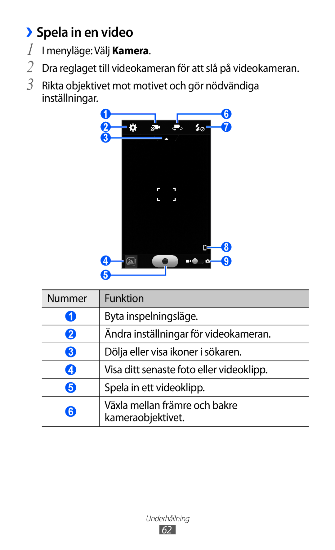 Samsung GT-S8600HKANEE manual ››Spela in en video 