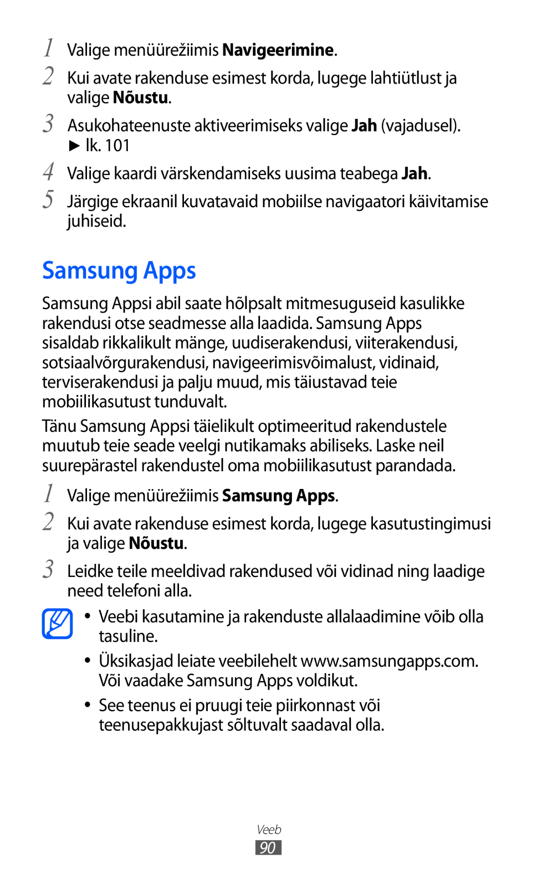 Samsung GT-S8600HKASEB manual Samsung Apps 